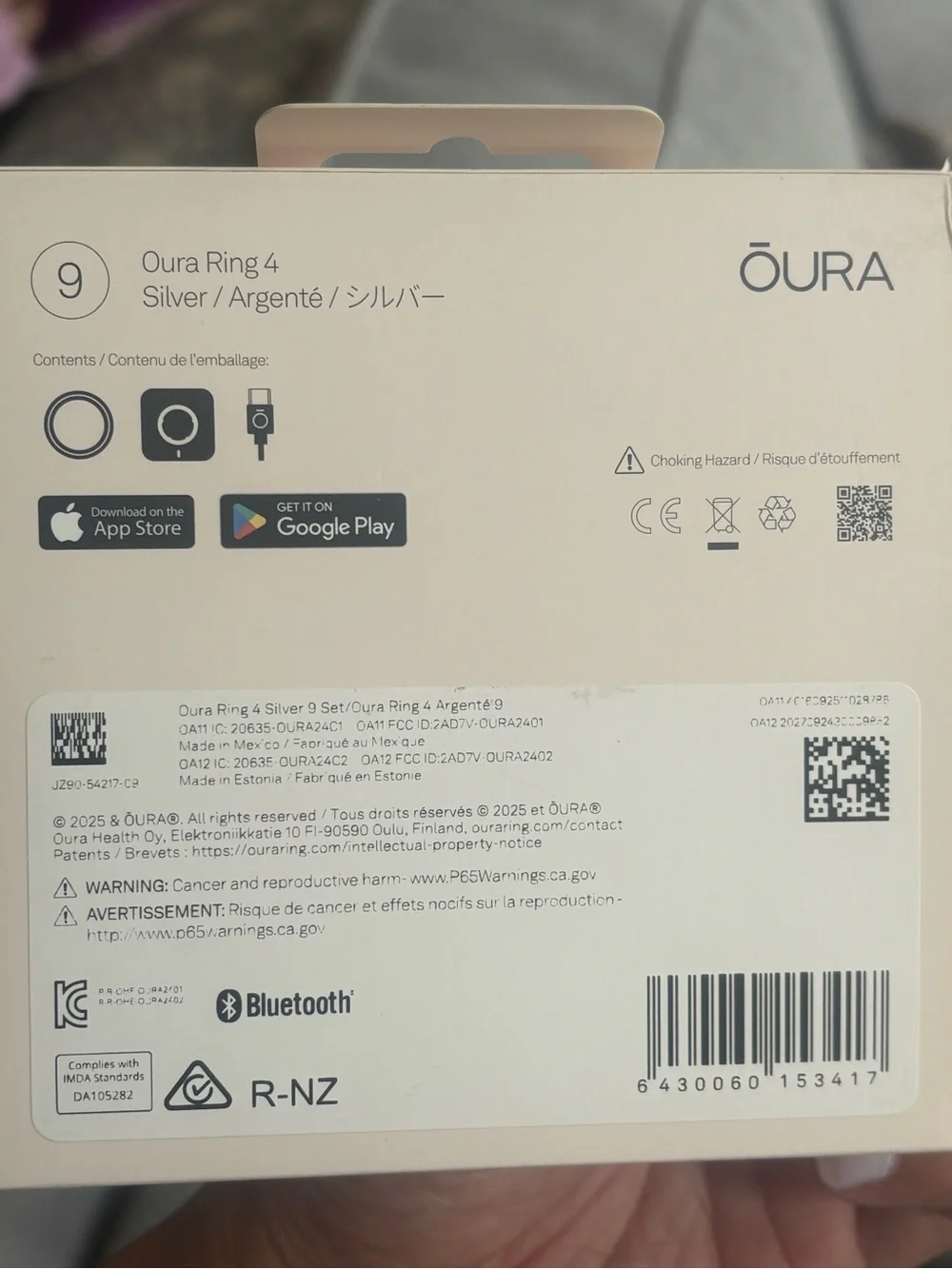 Oura sleek wearable